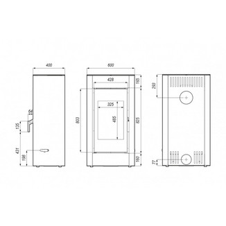 Печь DEFRO HOME SOLUM, 9кВт, коричневая сталь