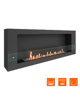 Биокамин SteelHeat WALL LONG 1500 черный