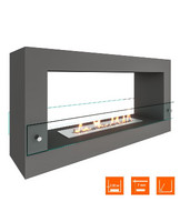 Биокамин SteelHeat FRAME ONE 900 серый