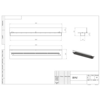 Топливный блок SteelHeat LINE GLASS 1200