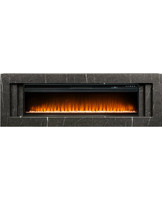 Каминокомплект Line 60 SFT Stone Touch cерый мрамор с очагом Vision 60 LED