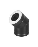 Сэндвич-колено BLACK (AISI 430 1,0мм/0,5мм, KERALUX) 45* 2 секции