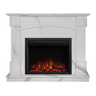 Электрокамин RealFlame Carolina Marble 25,5 WT Saphir 25,5 LED