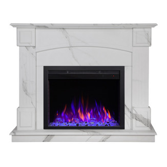 Электрокамин RealFlame Carolina Marble 25,5 WT Saphir 25,5 LED