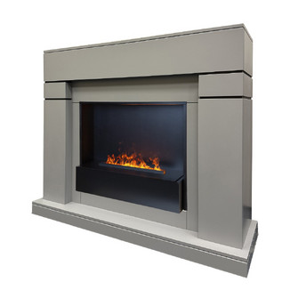 3D электрокамин Lindelse 26 GR серый BLACK ВСТАВКА + 3D CASSETTE 630 Panel