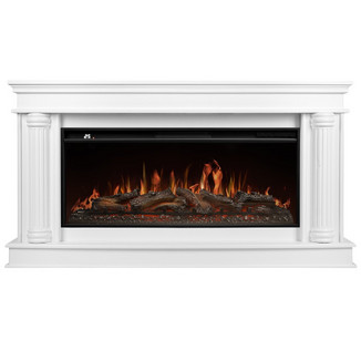Каминокомплект Firelight  Olympia 40 белый с очагом Aurora RTFP/P-AR40LS