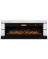 Каминокомплект Firelight Moderno 60 белый, черный с очагом Aurora RTFP/P-AR60LS