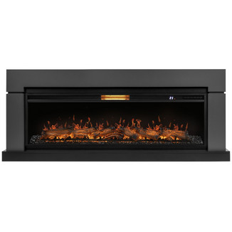 Каминокомплект Firelight Lindos 60 графит с очагом Aurora RTFP/P-AR60LS
