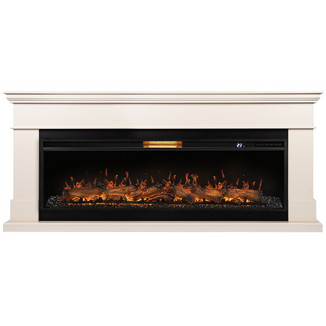 Каминокомплект Firelight California 60 молочный с очагом Aurora RTFP/P-AR60LS