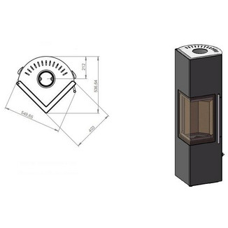 Дровяная печь EMBER Стеван 700 XL white