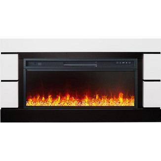 Каминокомплект Modern 42 белый с черным с очагом Vision 42 LED