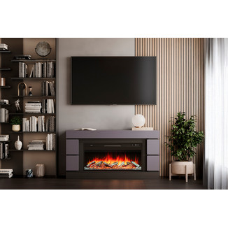 Каминокомплект Modern 42 серый графит с очагом Vision 42 LOG LED
