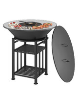 Fantastic Grill Везувий Ø 1000 (чаша+подставка+плита+решетка чугунная«СТЕЙК» Ø 450мм+крышка)
