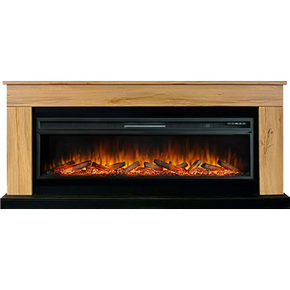Каминокомплект Bergen 60 SFT дуб галифакс с очагом Vision 60 LOG LED