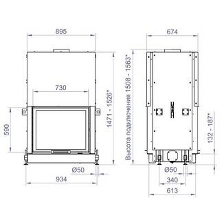 Каминная топка DF 750W (Stav)