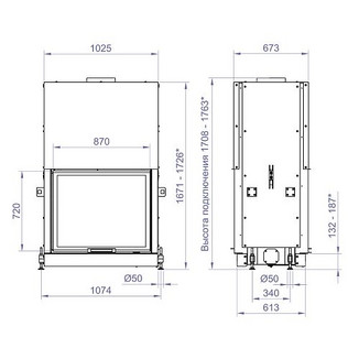 Каминная топка DF 900B (Stav)