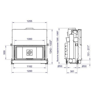 Каминная топка HF 1100B (Stav)