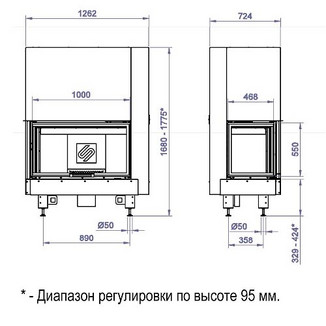 Каминная топка CFR 1000B (Stav)