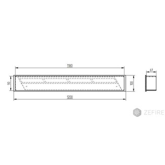 ПРЯМОУГОЛЬНЫЙ КОНТЕЙНЕР ZEFIRE 1200