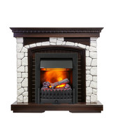 Каминокомплект Glasgow темный дуб с очагом Danville Black