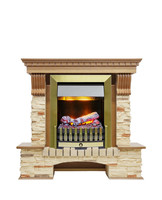 Каминокомплект Dimplex Pierre Lux дуб сланец с очагом Danville Antique Brass
