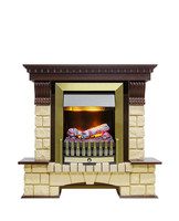 Каминокомплект Dimplex Pierre Lux темный дуб шампань с очагом Danville Antique Brass