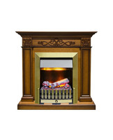 Каминокомплект Verona дуб антик с очагом Danville Antique Brass