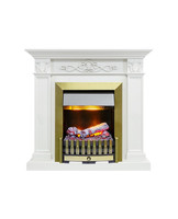 Каминокомплект Verona белый дуб с очагом Danville Antique Brass