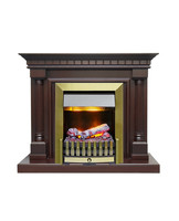 Каминокомплект Dallas темный дуб с очагом Danville Antique Brass