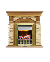 Каминокомплект Dublin дуб сланец с очагом Danville Antique Brass
