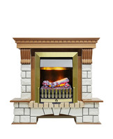 Каминокомплект Dimplex Pierre Lux дуб с очагом Danville Antique Brass
