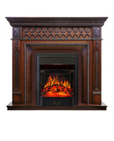 Каминокомплект Alexandria с очагом Majestic FX Black махагон коричневый антик