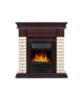 Каминокомплект Bricks Classic камень бежевый, шпон темный дуб с очагом ELECTROLUX Classic EFP/P- 1020LS