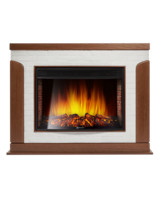 Каминокомплект Prestigio 30 камень белый, шпон дуб с очагом Electrolux: EFP/P-3020LS N