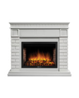 Каминокомплект Bricks 30 камень белый, белая эмаль с очагом Electrolux: EFP/P-3020LS N