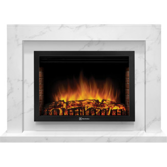 Каминокомплект Simple 25 белый мрамор с очагом Electrolux EFP/P-2520LS N