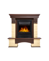 Каминокомплект Forte Classic камень бежевый, шпон темный дуб с очагом ELECTROLUX Classic EFP/P- 1020LS