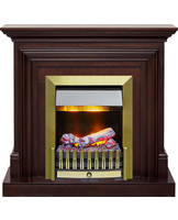 Каминокомплект Bradford темный дуб с очагом Danville Antique Brass FB2