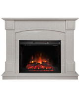 Электрокамин RealFlame Carolina Marble 25,5 WT Sparta LED 25,5 LED мрамор бежевый