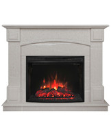 Электрокамин RealFlame Carolina Marble 25,5 WT Evrika 25,5 LED мрамор бежевый