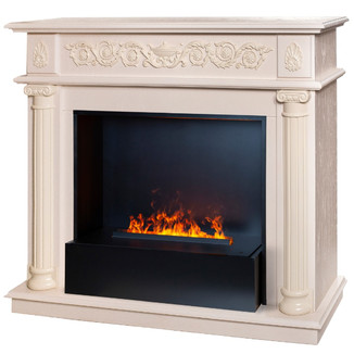 3D электрокамин Attica 26 WT Black вставка + 3D Cassette 630 Panel