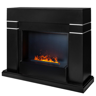 3D электрокамин Lindelse 26 BLM BLACK ВСТАВКА + 3D CASSETTE 630 Panel