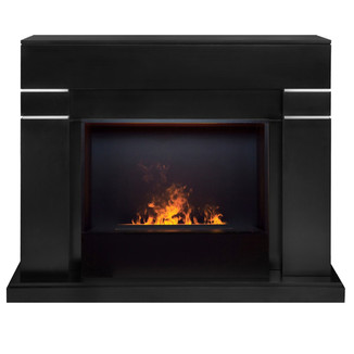 3D электрокамин Lindelse 26 BLM BLACK ВСТАВКА + 3D CASSETTE 630 Panel