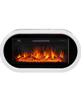 Каминокомплект Ellips белый с черным с очагом Vision 42 LOG LED