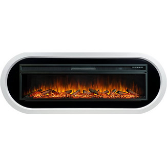 Каминокомплект Ellips белый с черным с очагом Vision 60 LOG LED