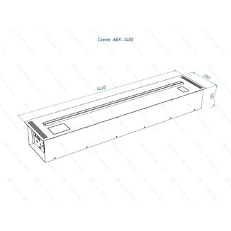 Автоматический биокамин Lux Fire Smart Flame 1400 RC INOX
