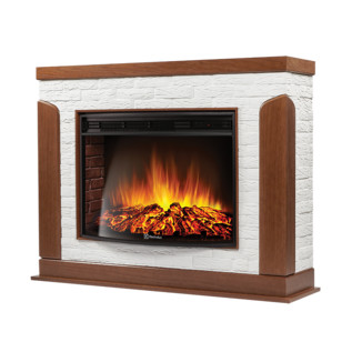 Каминокомплект Prestigio 25 камень белый, шпон дуб с очагом Electrolux: EFP/P-2520LS N