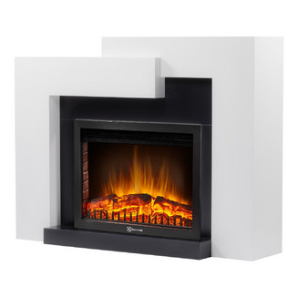 Каминокомплект Tetris 25 белый, серый с очагом Electrolux EFP/P-2520LS N