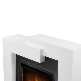 Каминокомплект Tetris 25 белый, серый с очагом Electrolux EFP/P-2520LS N