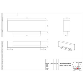 Биокамин в нишу SteelHeat LONG-V 1200 Small
